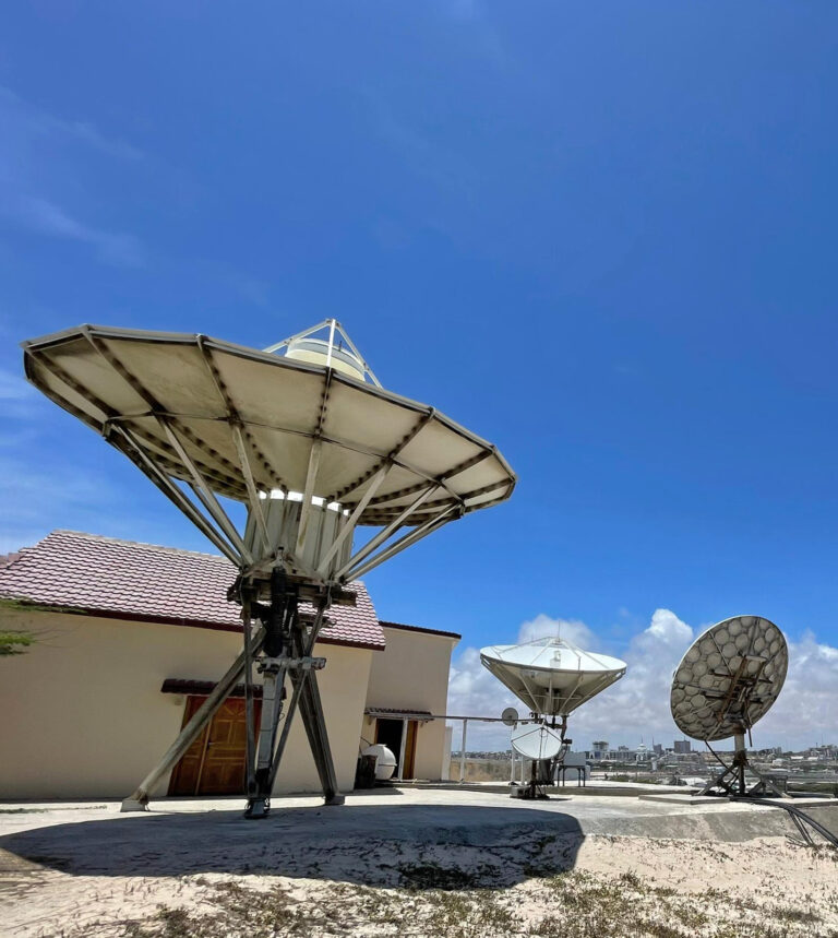 Satellite earth station antenna at the Mogadishu teleport